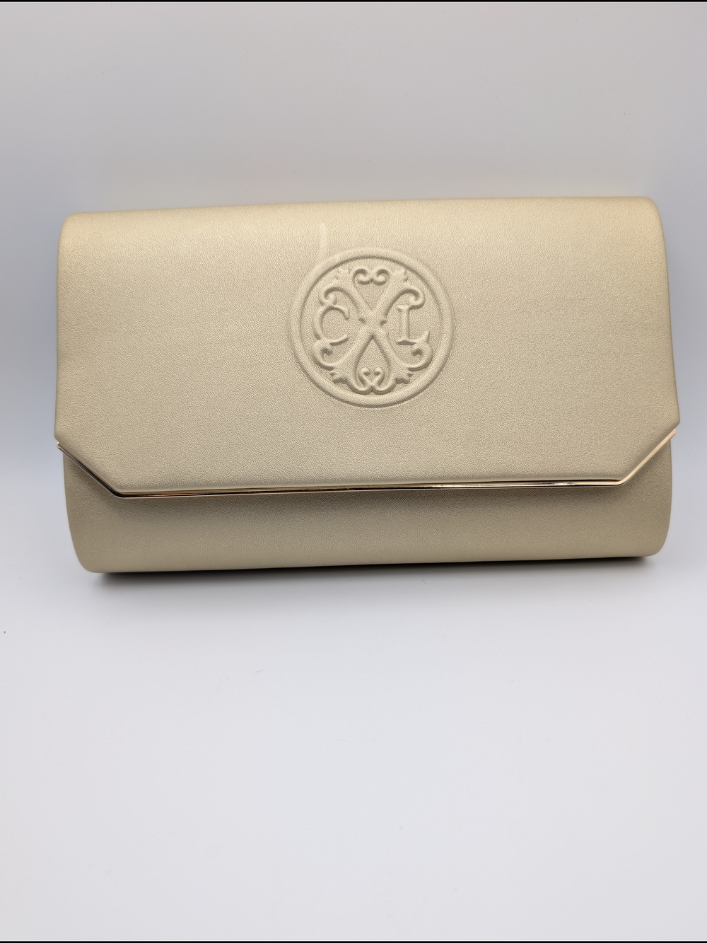 CXL by Christian Lacroix Madison Gold Metallic Clutch Chain Strarp NWT